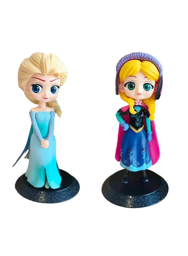 (Generation Elsa and Generation Anna) Model Figure Decoration Doll Cake Baking Ornaments - Image 1
