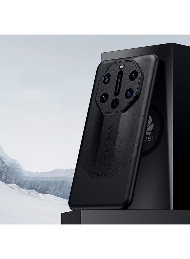 SULADA For Huawei Mate 40 RS Porsche Design SULADA Plain Leather + PC Shockproof Phone Case(Black) - Image 1