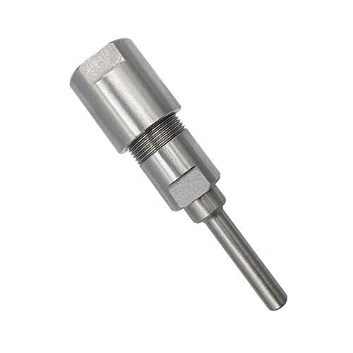 Eyech Heavy Duty Stainless Steel 1/4 Inch Shank Router Collet Extension Rod Trimming Engraving Machine Extender Chuck Holde Extender Adapter Woodworking Milling Bit for 1/4 Inch Shank Drill Bit - Image 2