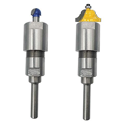 Eyech Heavy Duty Stainless Steel 1/4 Inch Shank Router Collet Extension Rod Trimming Engraving Machine Extender Chuck Holde Extender Adapter Woodworking Milling Bit for 1/4 Inch Shank Drill Bit - Image 4