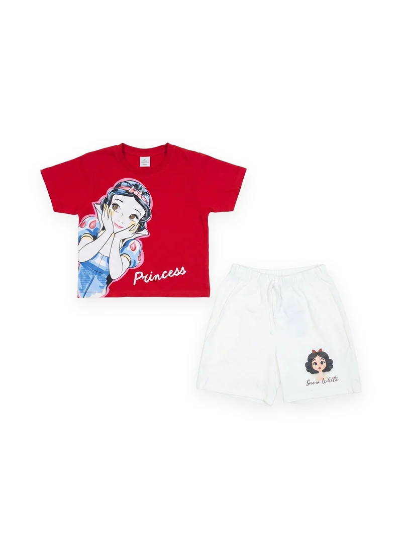 ديزني Disney Snow White Teen Girls Crop T-Shirt & Shorts Set