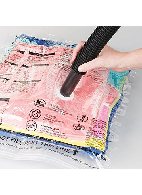 InterDesign Vacuum Storage Bags with Resealable Closure for Closets Drawers Pack of 2 JumboSize  - Image 4