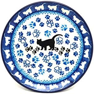 Polish Pottery Gallery Polish Pottery Plate  Bread  Butter 6 14  Boo Boo Kitty - Image 1