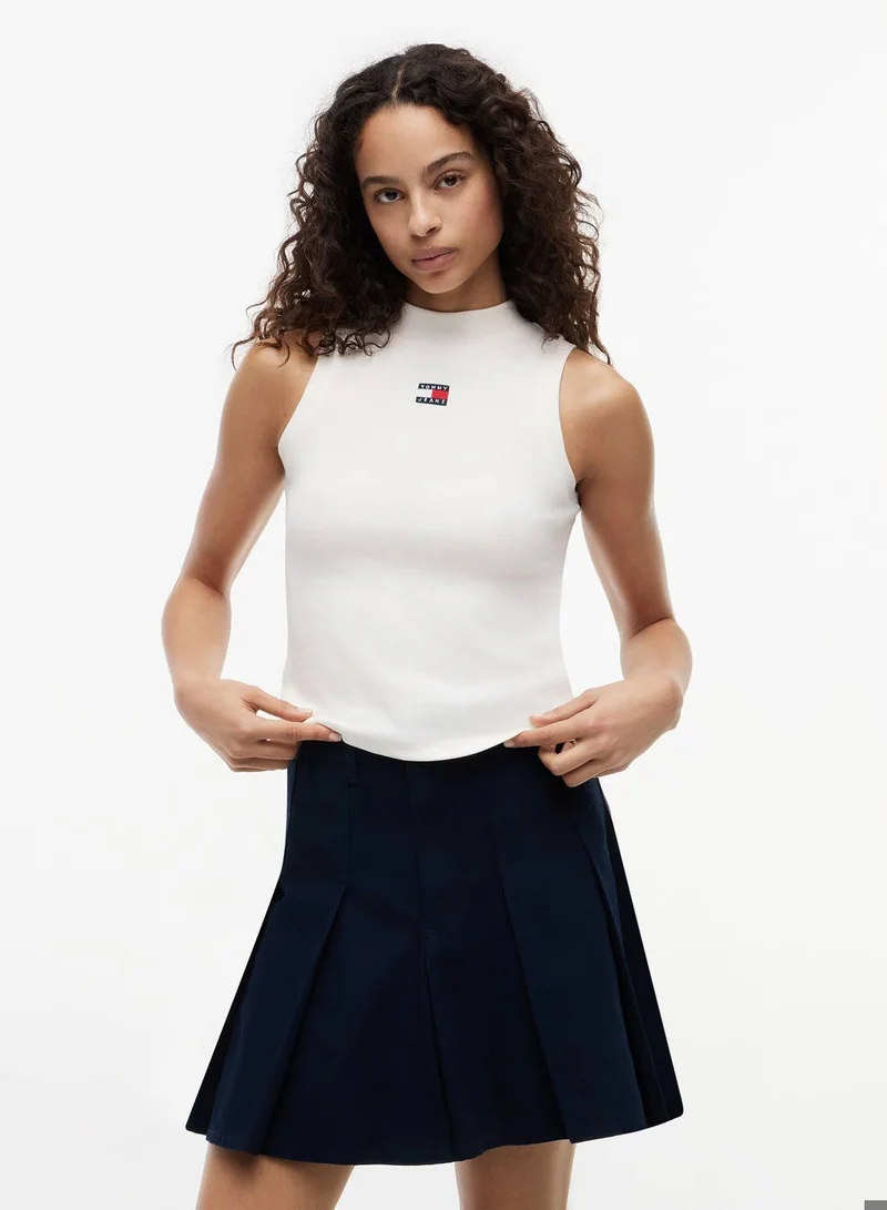 Badge Slim Ribbed Tank Top