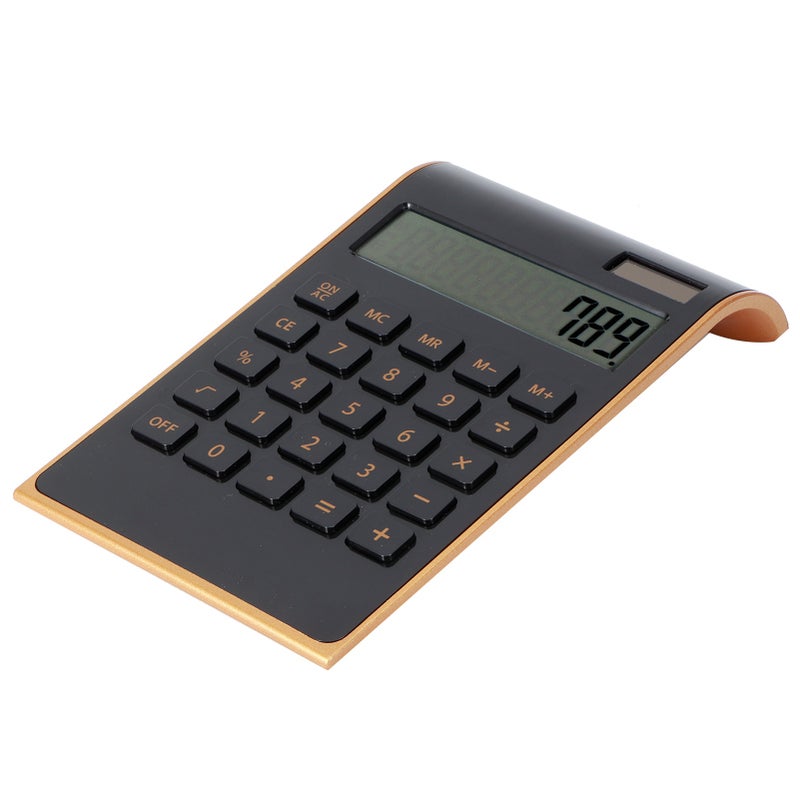 Portable 10 Digits Calculator Ultra Thin Solar Power Calculator for Home Office Business LCD DisplayBlack - Image 3