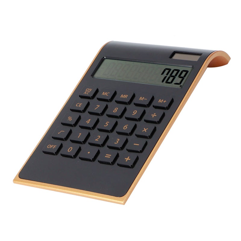 Portable 10 Digits Calculator Ultra Thin Solar Power Calculator for Home Office Business LCD DisplayBlack - Image 2