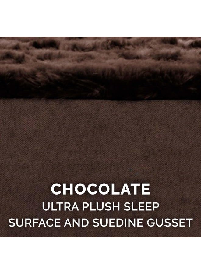 Furhaven Replacement Dog Bed Cover Ultra Plush Faux Fur & Suede Mattress, Machine Washable - Chocolate, Jumbo (X-Large) - Image 4