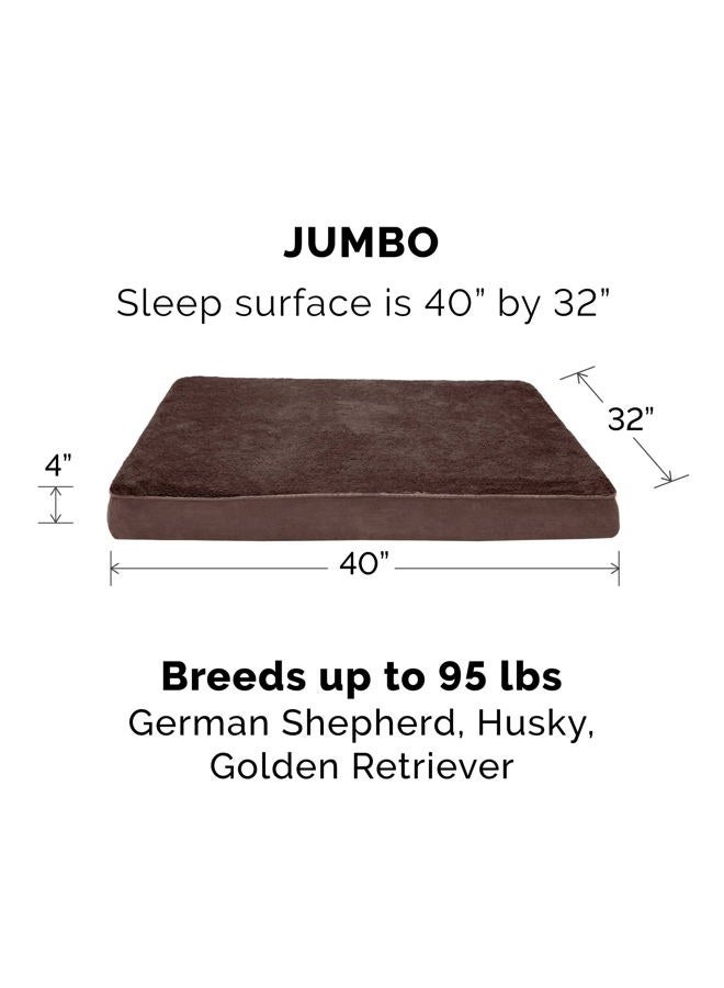 Furhaven Replacement Dog Bed Cover Ultra Plush Faux Fur & Suede Mattress, Machine Washable - Chocolate, Jumbo (X-Large) - Image 3