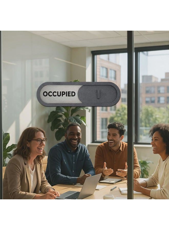 GEEKBEAR Vacant/Occupied Slider Sign (Brown) - Made with Premium MDF Wood - Elegant, Visible, and Easy to Install - Image 2