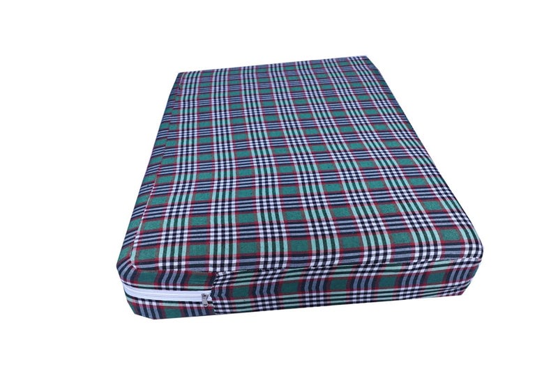 CheckMe Cotton Mattress Cover/Protector for King Size Bed with Zip/Chain 84x75x8 Inch / 7x6.25 Feet - Multicolor - Image 2