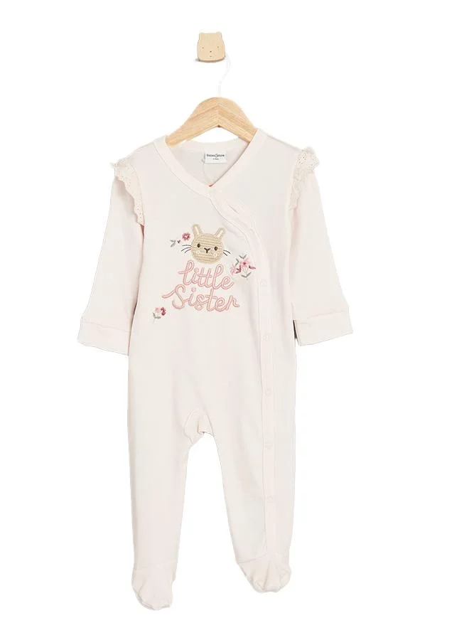 أطفال وأكثر Babies & More Newborn Girls Pink Sleepsuit