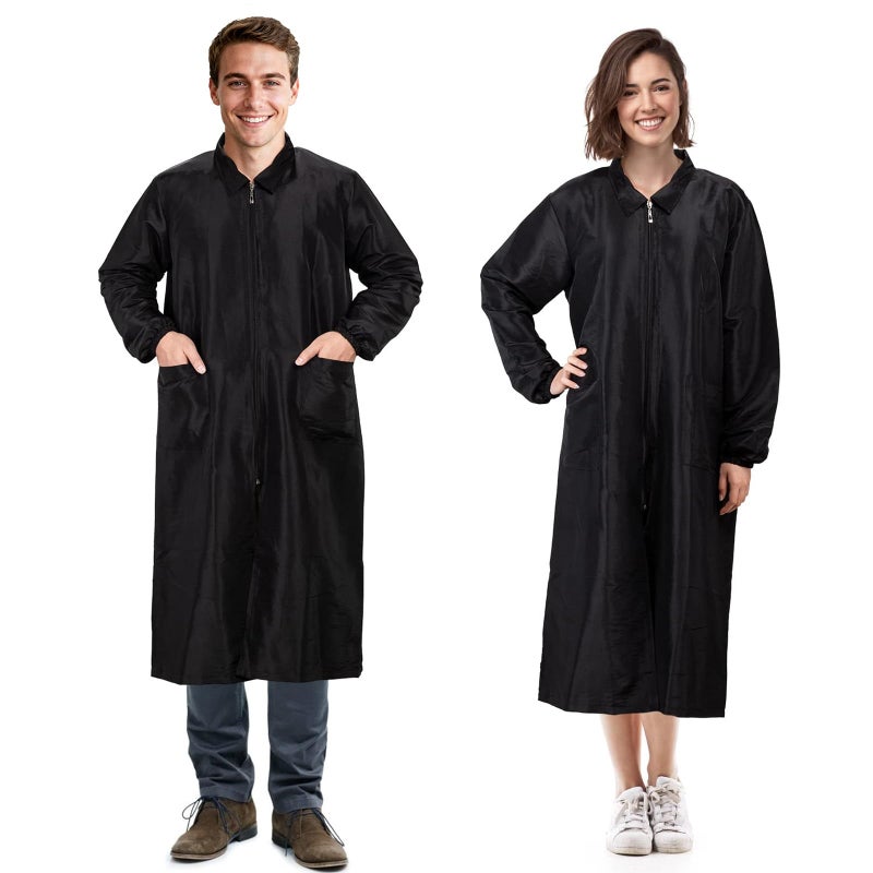 Noverlife Long Length Pet Grooming Jacket with Full Zipper & Pockets, XL Size, Lightweight Hair Repellent Pets Groomer Smock Workwear for Dog Cat Grooming Pet Bath, Hair Salon Hairdressing Uniform - Image 1