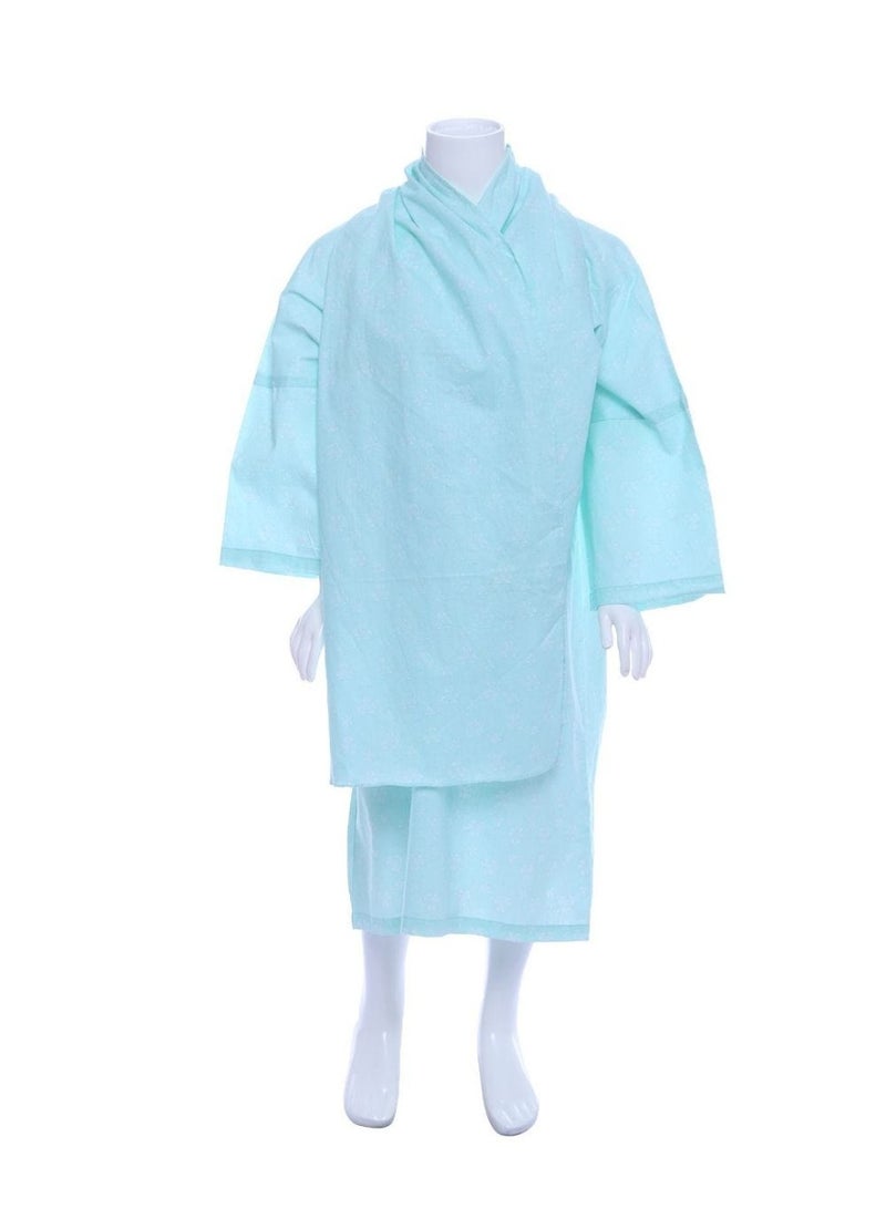 Manasek Kids Top And Skirt Prayer Dress Set (Blue) - 2-3 Years - Image 2