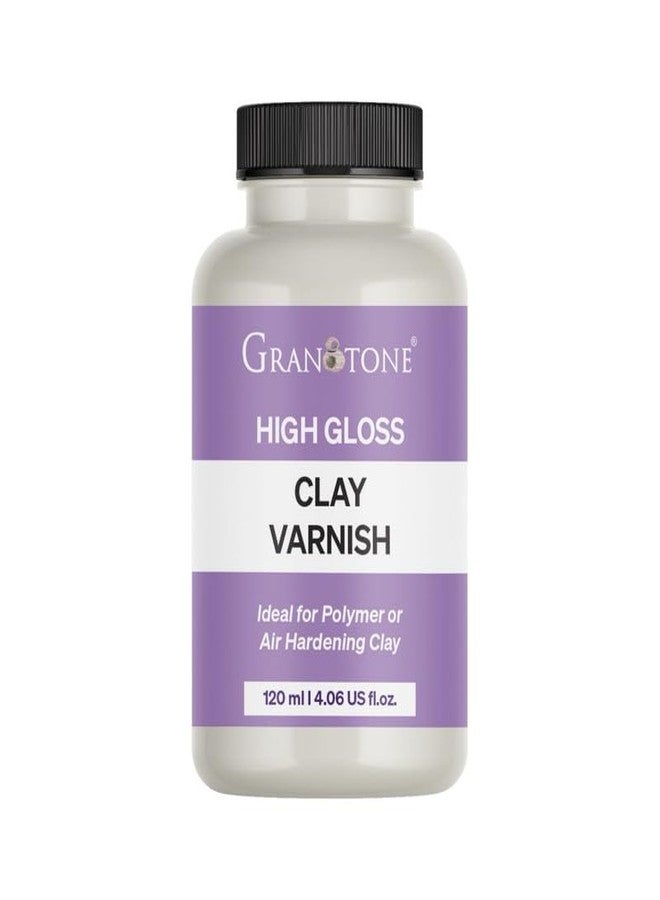 GRANOTONE Clay Varnish Gloss 120 ml Water Based Clear Protective Finish for Air Dry Polymer Glaze Effect Craft Items Made in India - Image 1