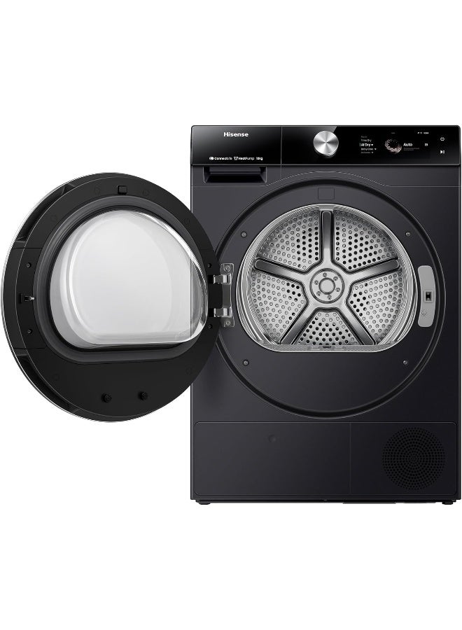 Hisense DH7S107BB 7S Series 10 Kg Heat Pump Dryer with Inverter Motor, Smart WiFi, AI Super Dry Technology,  Smart Energy Monitoring, 20 Programs, Premium Black DH7S107BB black - Image 4