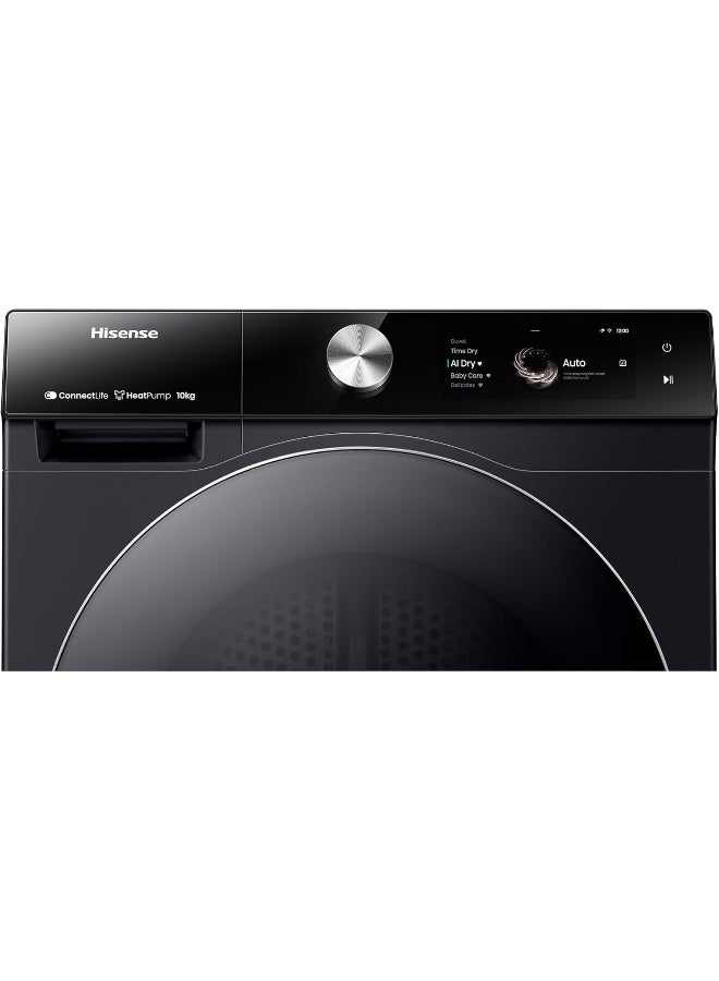 Hisense DH7S107BB 7S Series 10 Kg Heat Pump Dryer with Inverter Motor, Smart WiFi, AI Super Dry Technology,  Smart Energy Monitoring, 20 Programs, Premium Black DH7S107BB black - Image 5