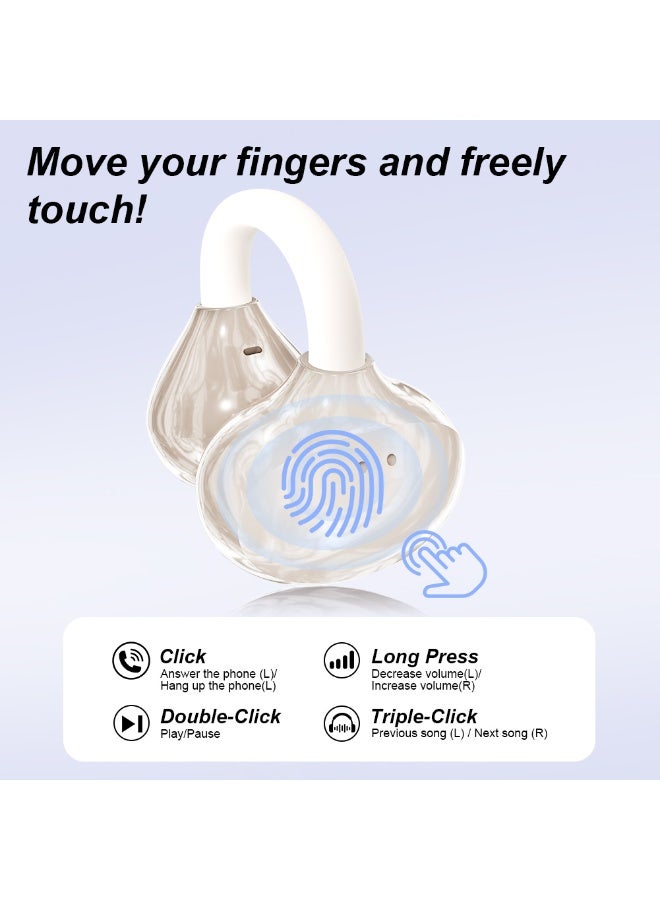 caijin Bluetooth earphones: wireless, clip-on, fast charging, HiFi sound quality, noise cancellation, sports performance, ultra-long battery life, ultra-long standby time - Image 4