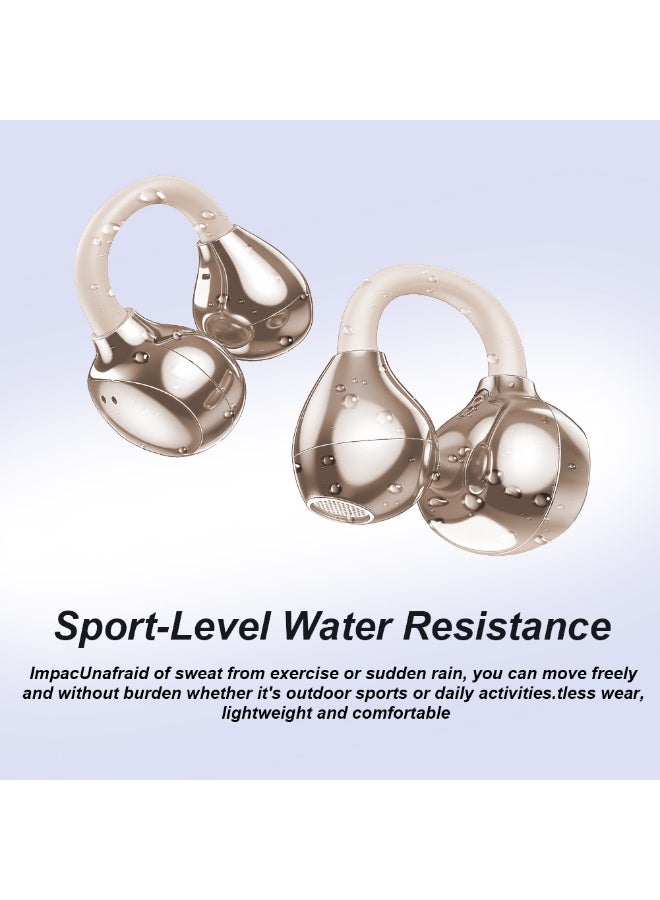 caijin Wireless Clip-on Open-Ear Bluetooth Headphones, Bluetooth 6.0, 60-Hour Ultra-Long Battery Life, Comfortable & Pain-Free, Ideal for Sports, Office & Fitness, skin - Image 3
