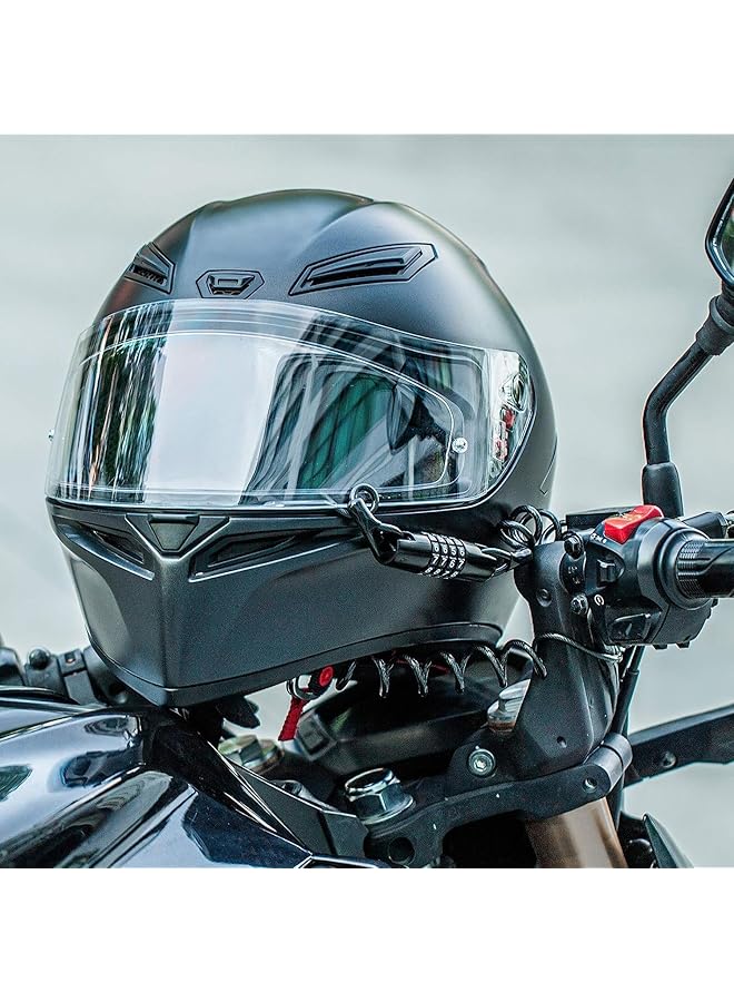 KASTWAVE Motorcycle Helmet Lock & Security Cable, Security Pin Locking Chain, Bike Cable Lock Universal, Suitable For Bike Helmet, Jacket, Cabinets & Luggage - Image 3