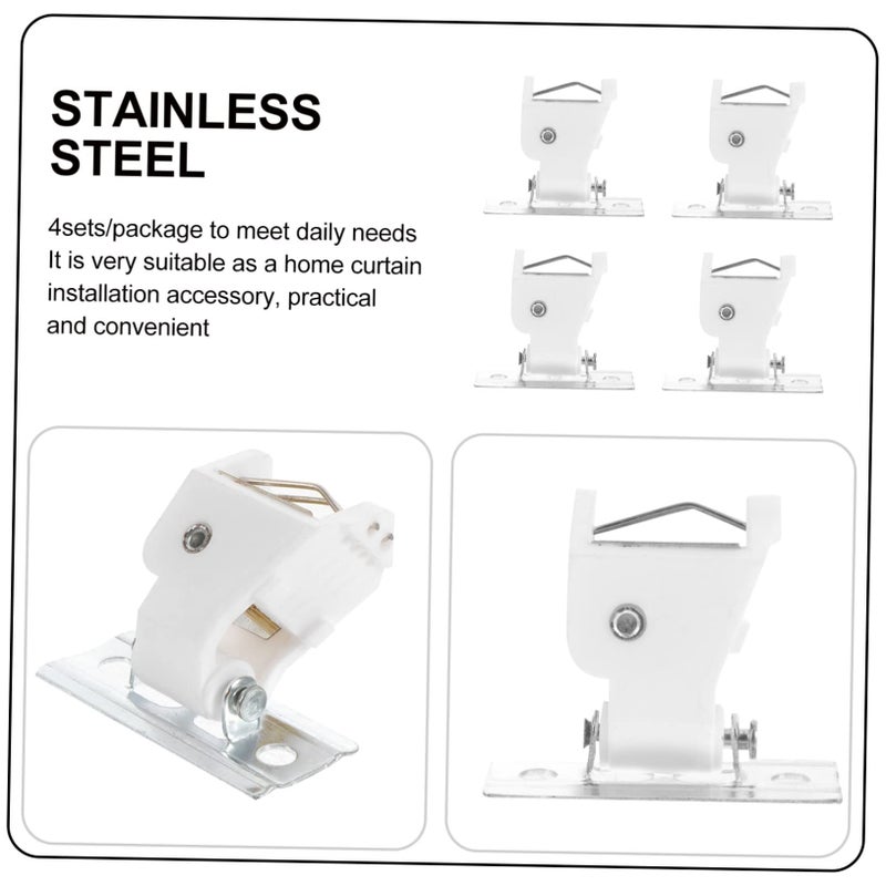 Bamboo Curtain Cord Locks 4 Sets Easy Install Roman Shade Locks for Windows Blinds - Image 4