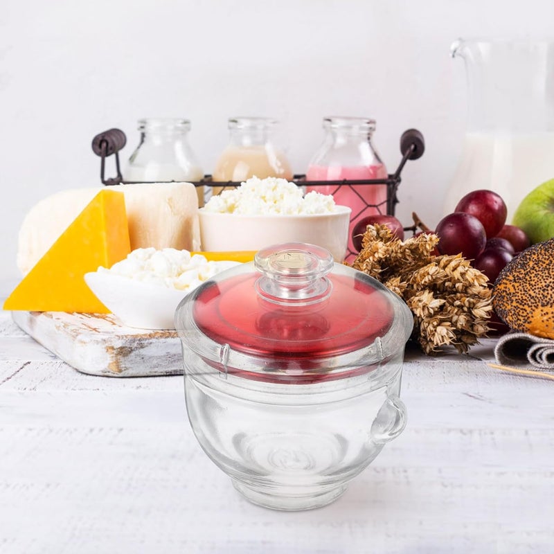 ABOOFAN Sealed Glass Isinglass Bottles with Red Lids 100ml Food Storage Containers for Fresh Preservation, Household Airtight Cubilose Jars Set of 4 for Kitchen Pantry - Image 5