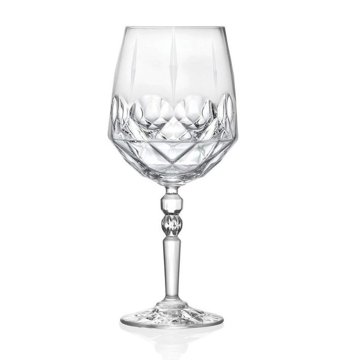 GOBLET RED WINE GLASS COCKTAIL WATER GLASS STEMMED GLASSES SET OF 6 GOBLETS CRYSTAL LIKE GLASS 24 OZ BEAUTIFULLY DESIGNED MADE IN EUROPE
