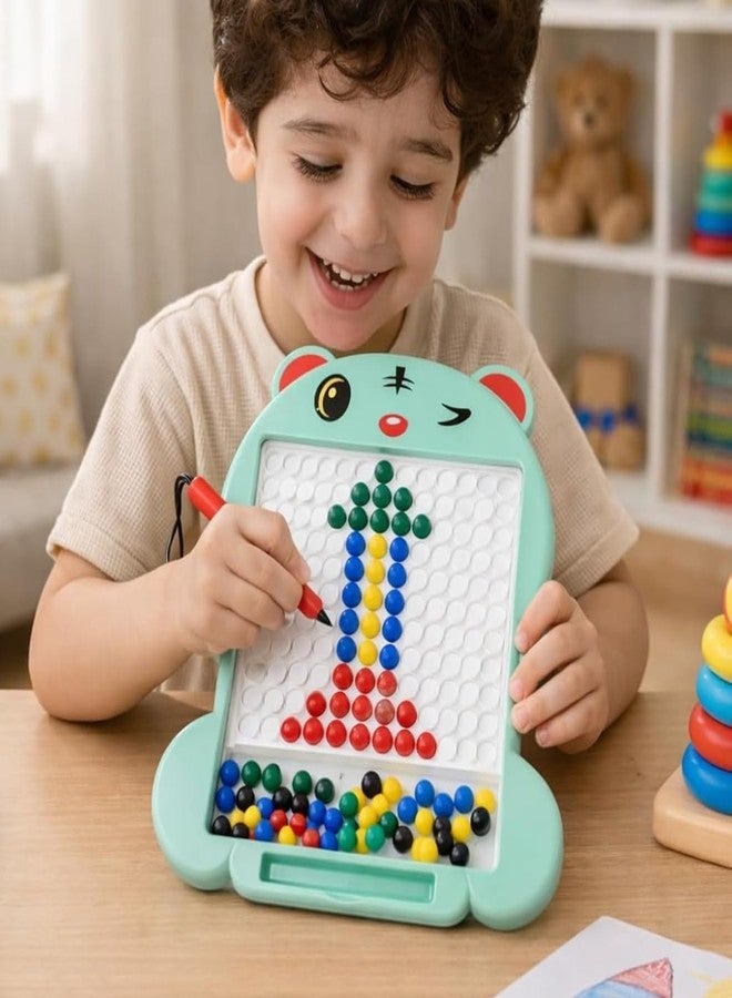Mashes Magnetic Drawing Board for Kids with 80 Beads & Magnetic Pen | Big Size Magnetic Doodle Board | Educational Learning Toy, Drawing & Creativity for Boys & Girls (Multicolor) - Image 4