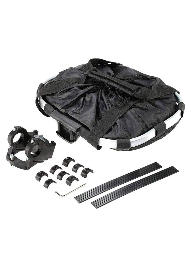 Generic Pet folding car basket bicycle basket front bag mountain bike accessories dog folding bicycle box 35X28X26cm  - Image 2