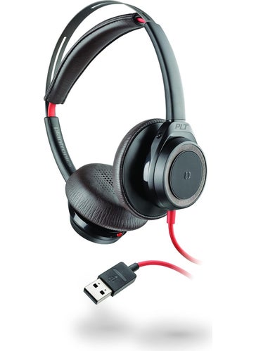 plantronics Blacwire 7225 Black Stereo Usb-A Active Noise Canceling Wired Headphone 