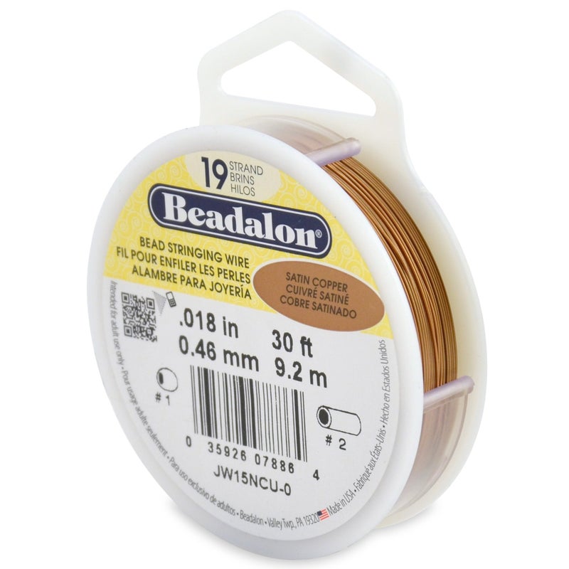Beadalon 19 Strand Stainless Steel Bead Stringing Wire Satin Copper