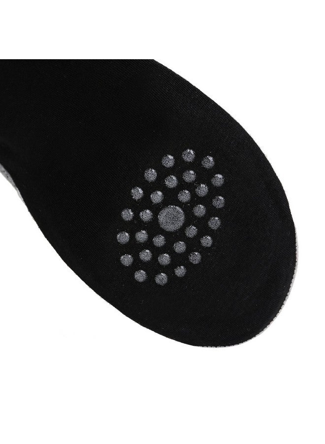Joulli Casual No Show Liners Socks For Men 6 pack Non Slip Boat Socks,Black Gray,light Gray,Small - Image 2