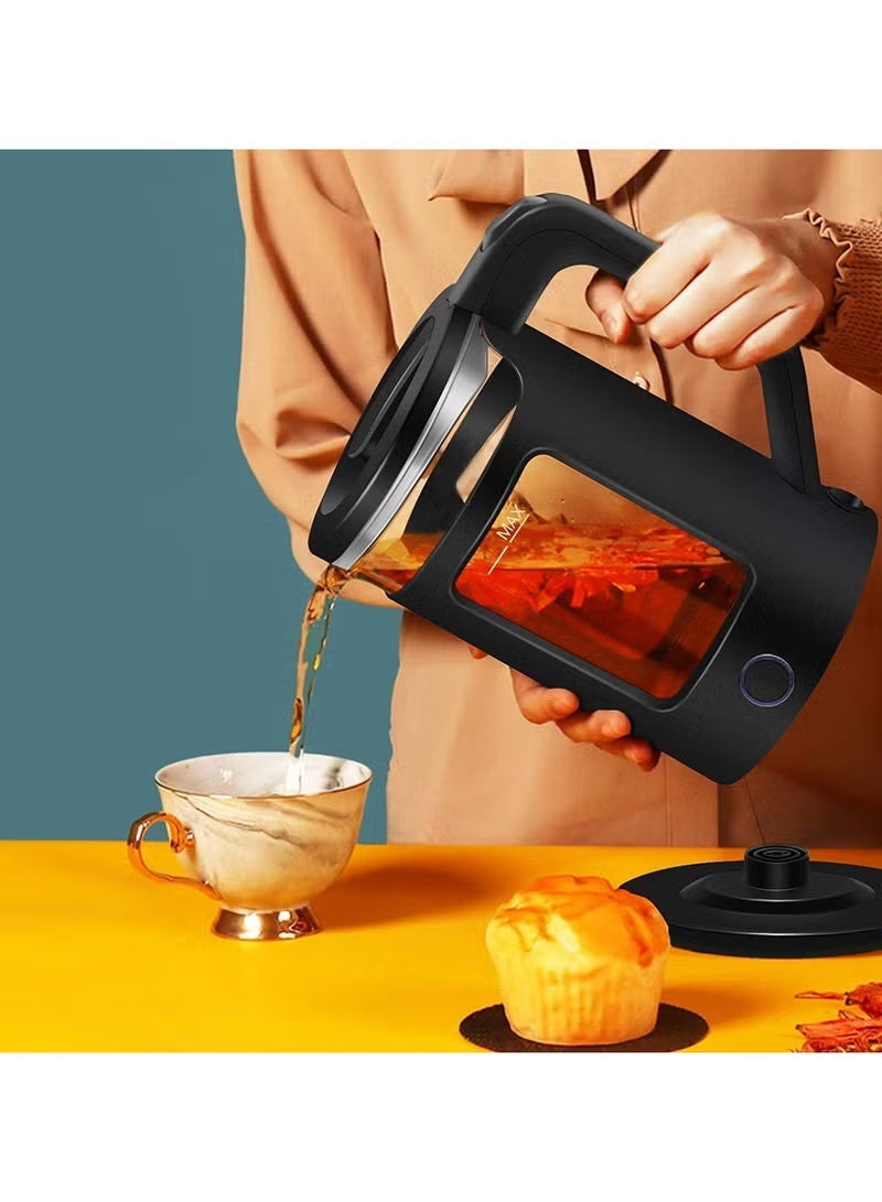 Denx DX3801 DENX 1.8L Glass Electric Kettle with Blue LED Indicator, 1500W Rapid Boil Water Kettle, Auto Shut-Off for Dry-Dry Protection, BPA Free - Image 2