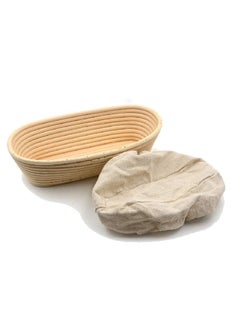 Y&D Premium Oval Basket with Liner - Perfect Proofing for Making Beautiful Bread, Bowl Cloth For Home Professional Sourdough Baking 10 x 6 4 inches  - Image 1