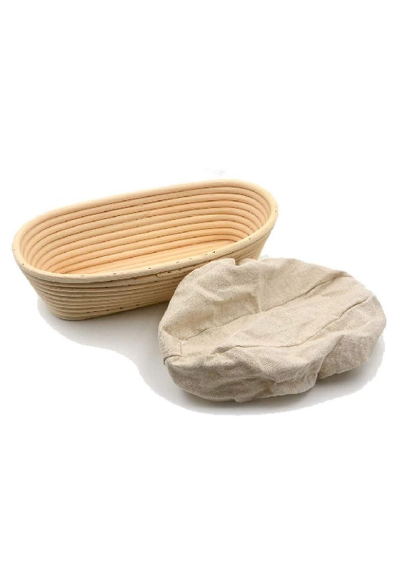 Y&D - Premium Oval Basket with Liner - Perfect Proofing for Making Beautiful Bread, Bowl Cloth For Home Professional Sourdough Baking 10 x 6 4 inches - Image 1