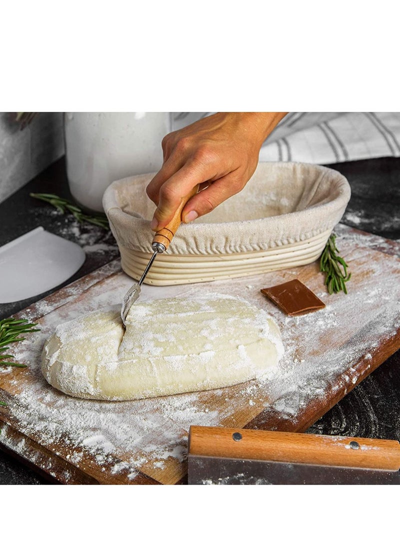 Y&D - Premium Oval Basket with Liner - Perfect Proofing for Making Beautiful Bread, Bowl Cloth For Home Professional Sourdough Baking 10 x 6 4 inches - Image 1