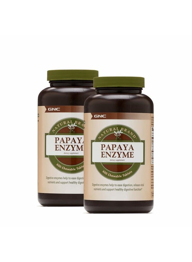 GNC Natural Brand Papaya Enzyme, 600 Tablets, Supports Healthy Digestive Function - Image 3