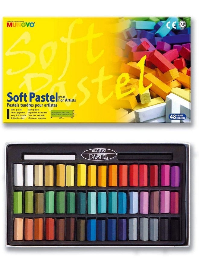 Mungyo Non Toxic Mungyo Soft Pastel Set Of 48 Assorted Colors Square Chalk(Us English Version) New Version - Image 2