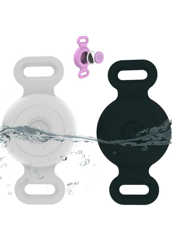 Generic - Suitable For Apple Airtag Protective Case Pet Collar Tracker Anti-loss Waterproof Silicone Drop Plug Protective Case-Color:Wine Red-Applicable Model:L Code - Image 1