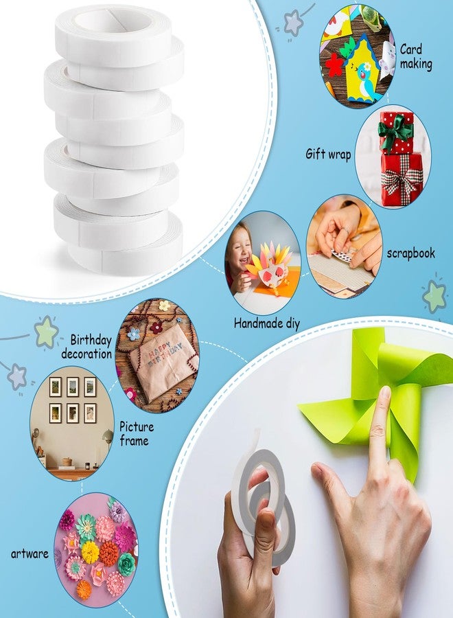 شريط لاصق مزدوج الجوانب من YLJOXR، 9 لفات للأعمال الحرفية، شريط لاصق قوي مزدوج الجوانب، شريط سكرابوكينغ، شريط لاصق مزدوج الجوانب للفنون، صناعة البطاقات، لوازم سكرابوكينغ، تغليف الهدايا (0.4 بوصة × 26.25 قدم) - Image 5