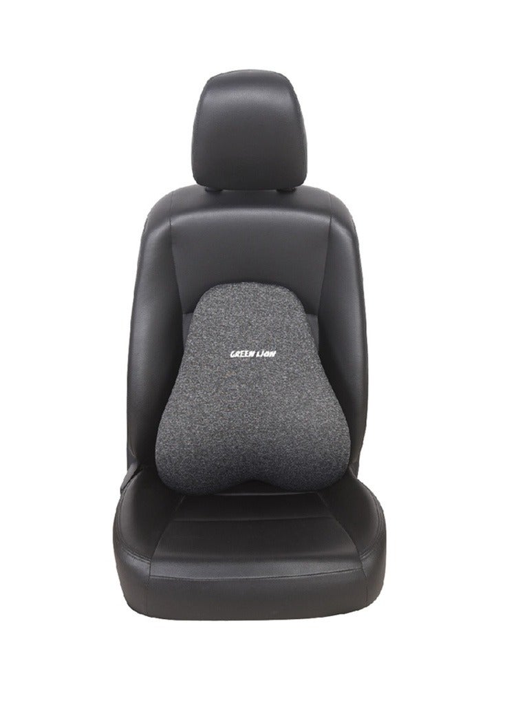 GREEN LION Memory Foam Seat Cushion for Car Seat / Office Chairs / Lounge Chairs / Beds / Polyester with Inside Memory Foam Material / Waist & Back Full Support / Daily commute / Precision Support / Breathable / Light Weight / Memory Foam Lumbar Support / Upgraded Design / Comfortable - Black - Image 1