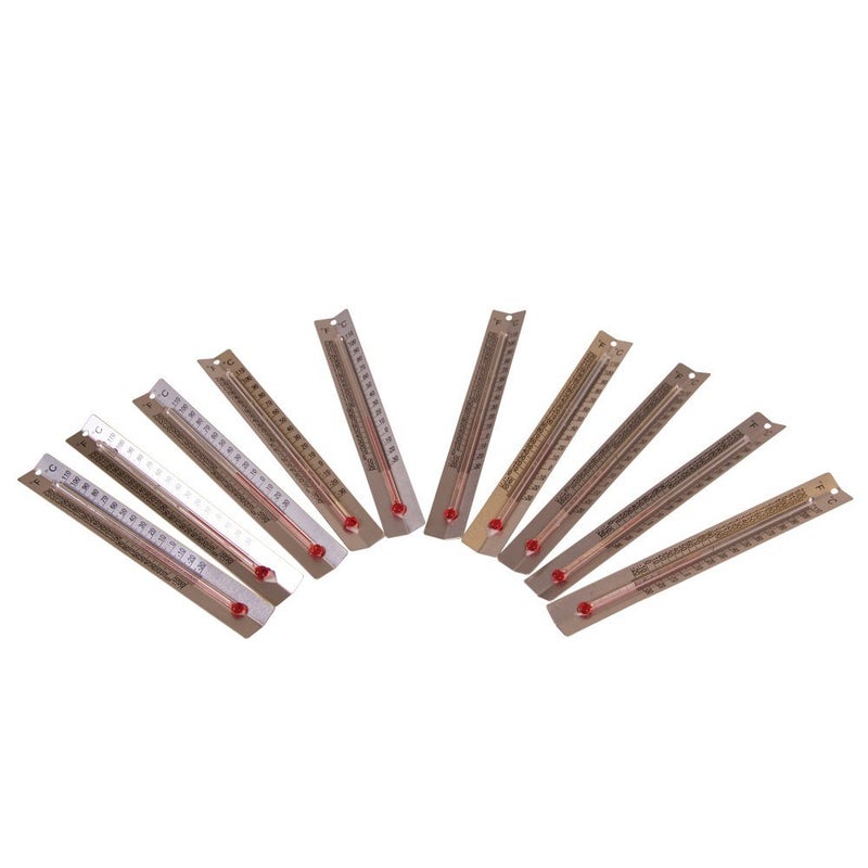 hand2mind hand2mind VShaped DualScale MercuryFree Thermometers for Indoor Science Use Pack of 10 - Image 1