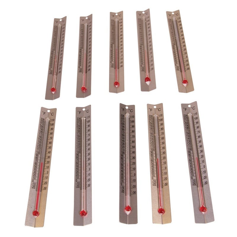 hand2mind hand2mind VShaped DualScale MercuryFree Thermometers for Indoor Science Use Pack of 10 - Image 3