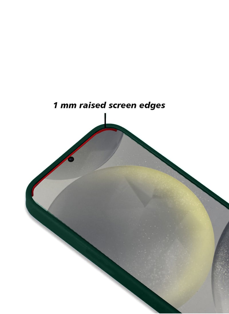 CHAPPELINE - Soft Silicone Fabric Texture Case Cover For Samsung Galaxy S24 5G 2024 Dark Green - Image 1