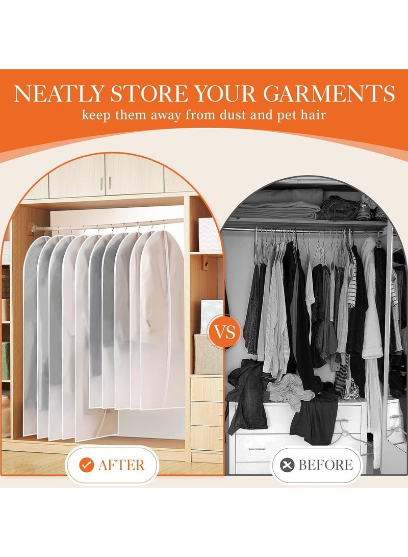CityRiya-Long Garment Bag Suit Bag 8 Pcs 60*80cm Garment Cover Bag for Hanging Clothes Long Dress Bag Covers Dustproof Garment Cover Bag Clothes Cover Bags Protector for Closet Storage Coats, Robe, Shirts, Dress  - Image 4