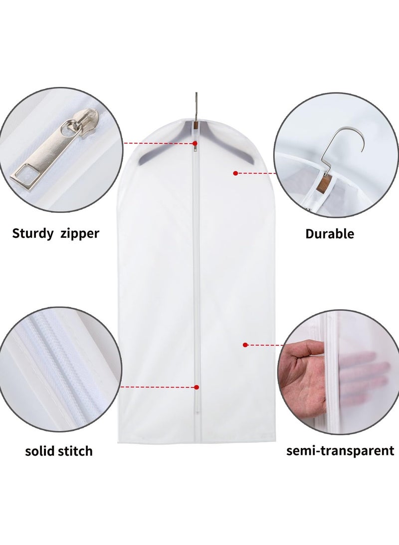 CityRiya-Long Garment Bag Suit Bag 8 Pcs 60*80cm Garment Cover Bag for Hanging Clothes Long Dress Bag Covers Dustproof Garment Cover Bag Clothes Cover Bags Protector for Closet Storage Coats, Robe, Shirts, Dress  - Image 5