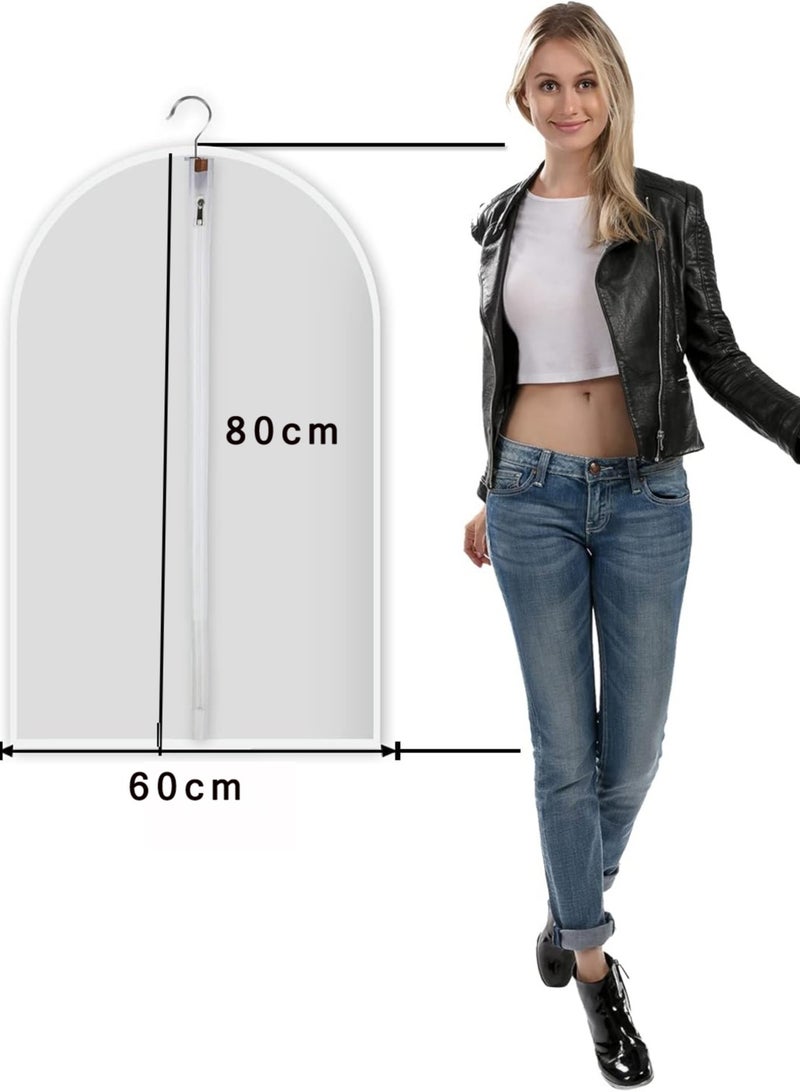 CityRiya-Long Garment Bag Suit Bag 8 Pcs 60*80cm Garment Cover Bag for Hanging Clothes Long Dress Bag Covers Dustproof Garment Cover Bag Clothes Cover Bags Protector for Closet Storage Coats, Robe, Shirts, Dress  - Image 3