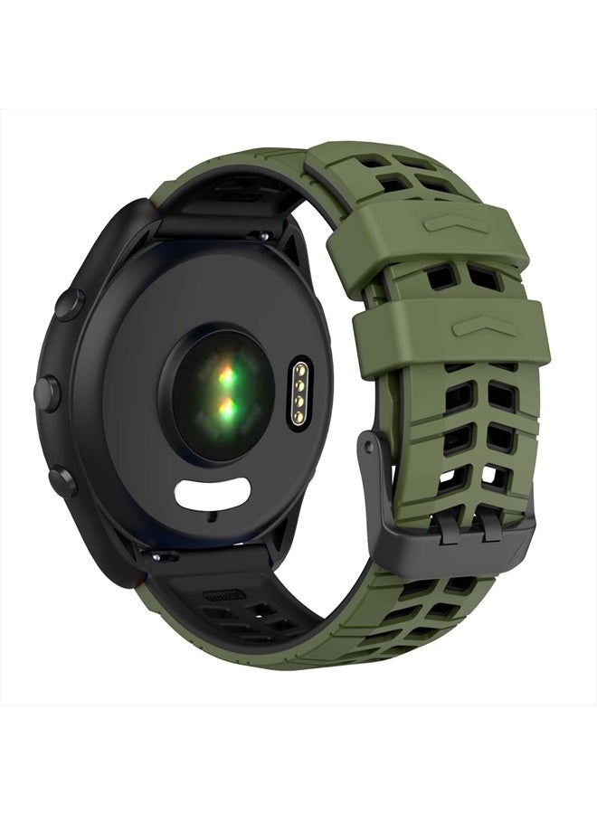 ISABAKE Compatible with Garmin Vivoactive 4/Venu 2/Forerunner 255 265 Bands,Silicone Strap Sport Wristband for Samsung Galaxy Watch 3 45mm/Galaxy Watch 46mm/Gear S3 Frontier Watch Band - Image 1