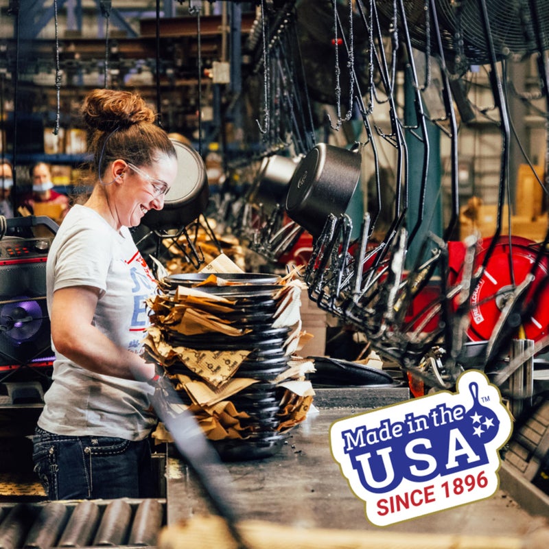 Lodge LPP3 Cast Iron Square Ribbed Panini Press, 8.25-inch - Image 4