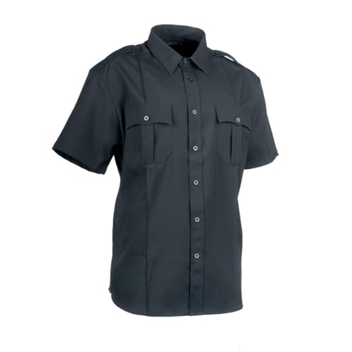 First Class Short-Sleeve Uniform Shirt L Navy Blue - Image 1
