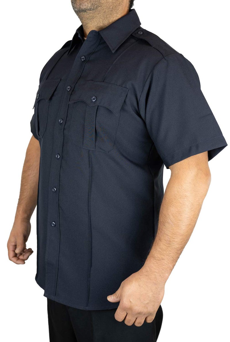 First Class Short-Sleeve Uniform Shirt L Navy Blue - Image 3